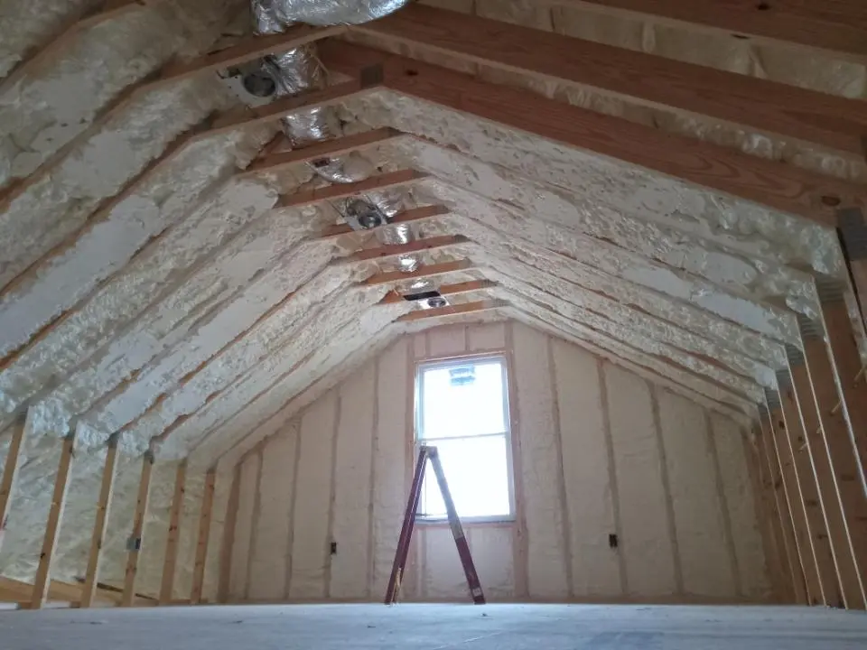 Spray foam roofing application for Crawl Space Insulation project in Santa Cruz